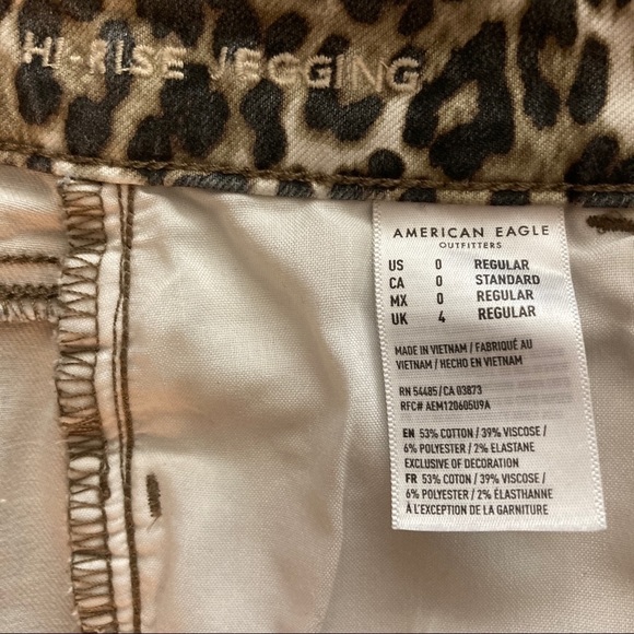 AMERICAN Eagle Leopard Print High-Rise Jegging 0 - Picture 6 of 13